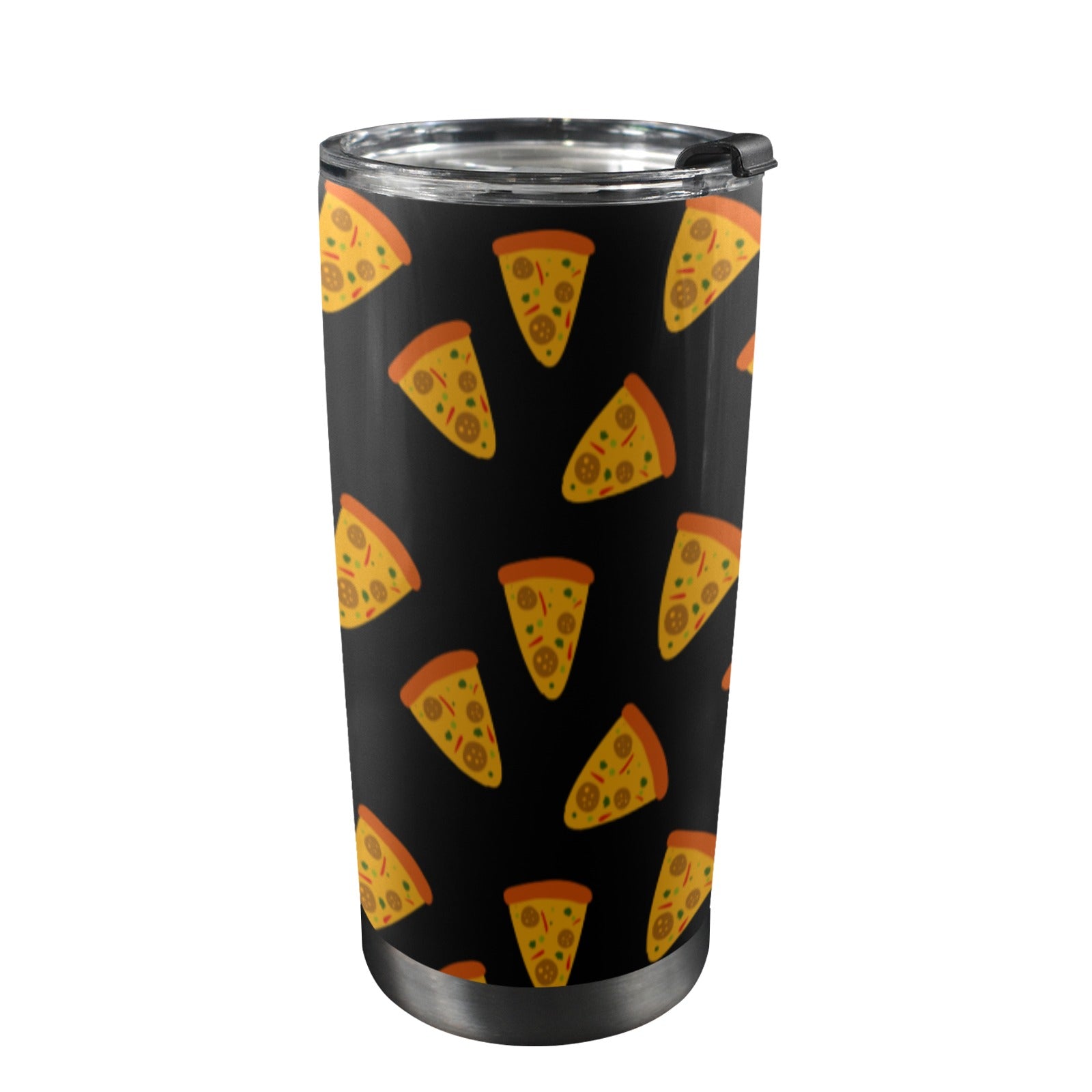 Pizzas - 20oz Mobile Tumbler with Lid (Black Lock) One Size 20oz Travel Mug Food Printed Offshore