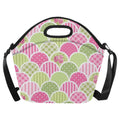 Floral Tabs Neoprene Lunch Bag/Large (Model 1669) One Size Neoprene Lunch Bag Plants Printed Offshore