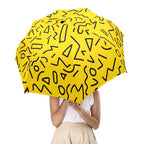 Black Squiggle On Yellow Umbrella Umbrella Printed Offshore