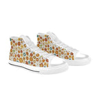 70's Style Floral Men's High Top Canvas Shoes Men's Classic High Top Canvas Shoes Printed Offshore Retro