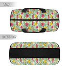 Tropical Flowers On White Duffle Bag Duffle Bag Printed Offshore