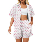 Flamingos Women's Windbreaker Short Set 2XL Women's Windbreaker Short Set animal Printed Offshore