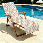 Quokkas Beach Chair Towel Cover with Side Pockets