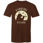 If A Bear Toots In The Woods, Trumpet Player - Mens T-Shirt Dark Chocolate Mens T-shirt animal Music Printed In Australia
