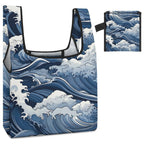 Japanese Waves Foldable Shopping Bag