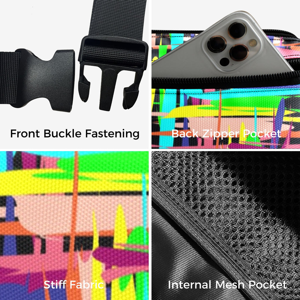 Crosshatch Geometric - Belt Bag