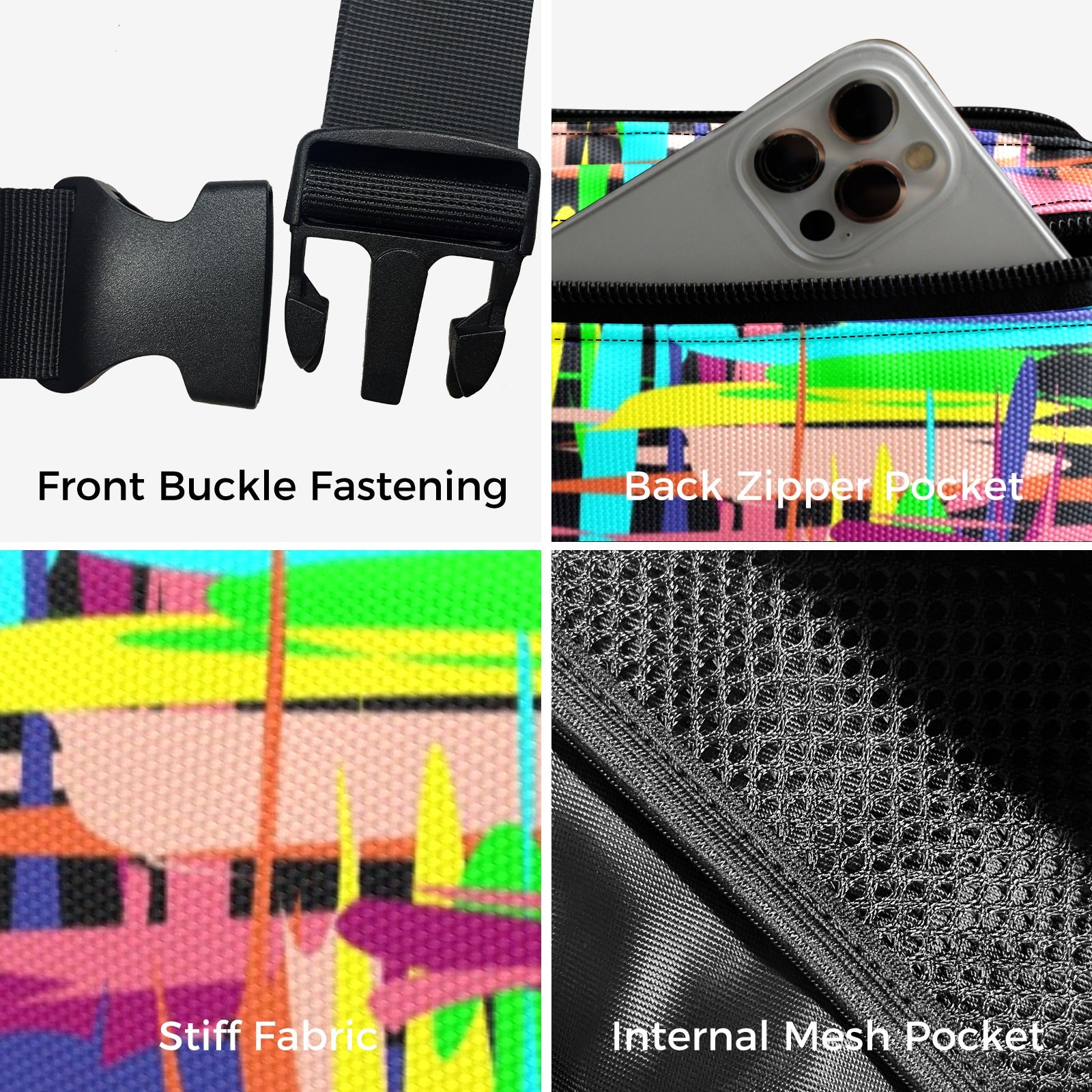 Crosshatch Geometric - Belt Bag