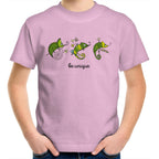 Chameleon, Be Unique - Kids Youth T-Shirt Pink Kids Youth T-shirt animal Printed In Australia