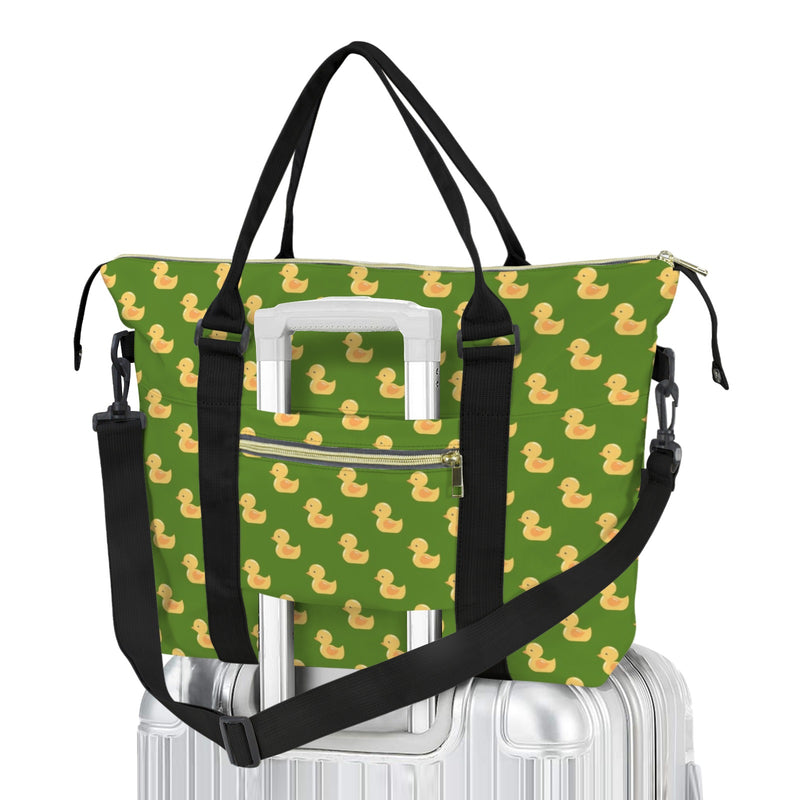 Rubber Ducks On Green Duffle Bag-Simple (Model 1715) One Size Duffle Bag-Simple (1715)