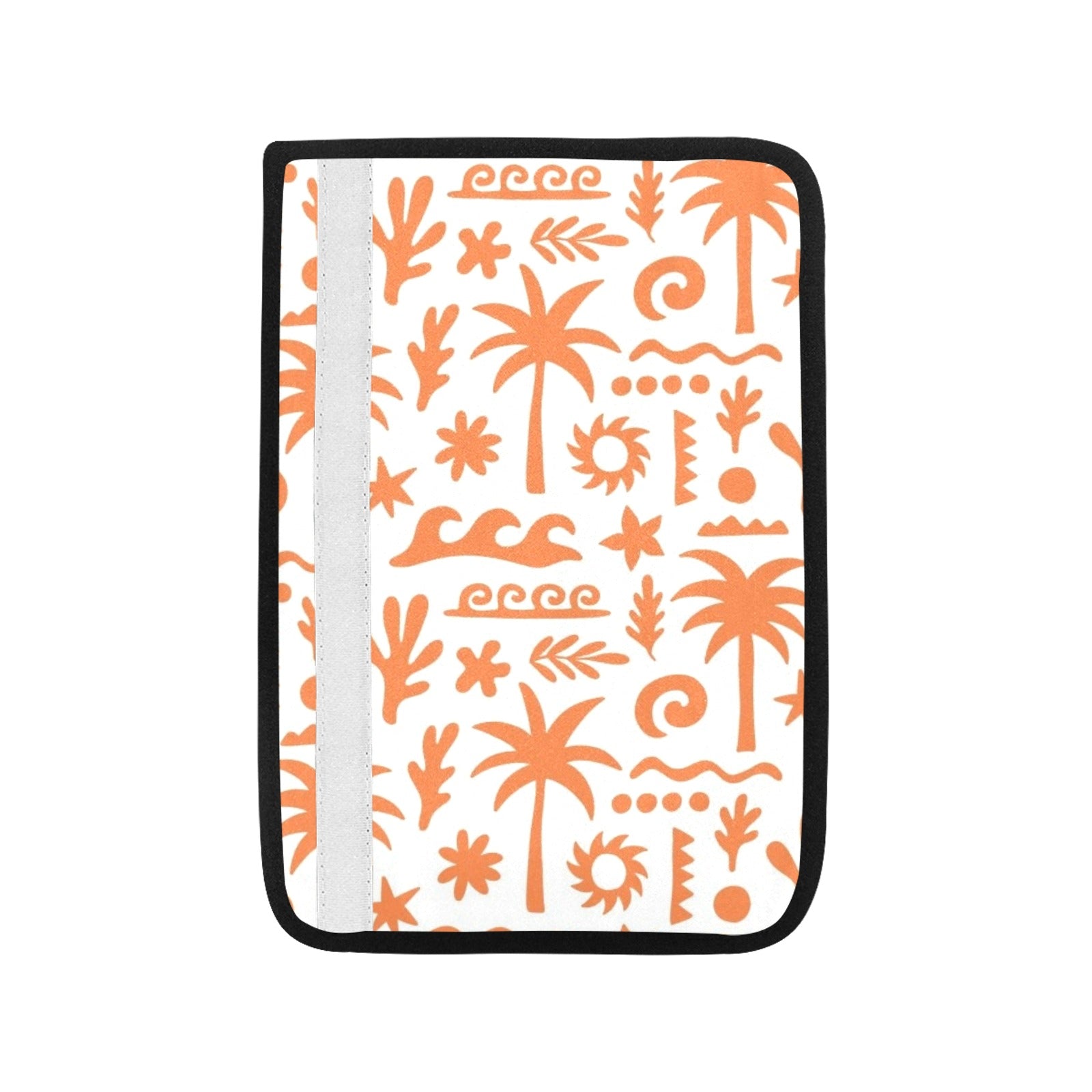 Orange Surf Car Seat Belt Cover 7''x10'' (Pack of 2) Car Seat Belt Cover 7x10 (Pack of 2) Printed Offshore Surf