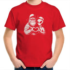 Alien Bigfoot Heart Hands - Kids Youth T-shirt Red Kids Youth T-shirt Love Printed In Australia Sci Fi