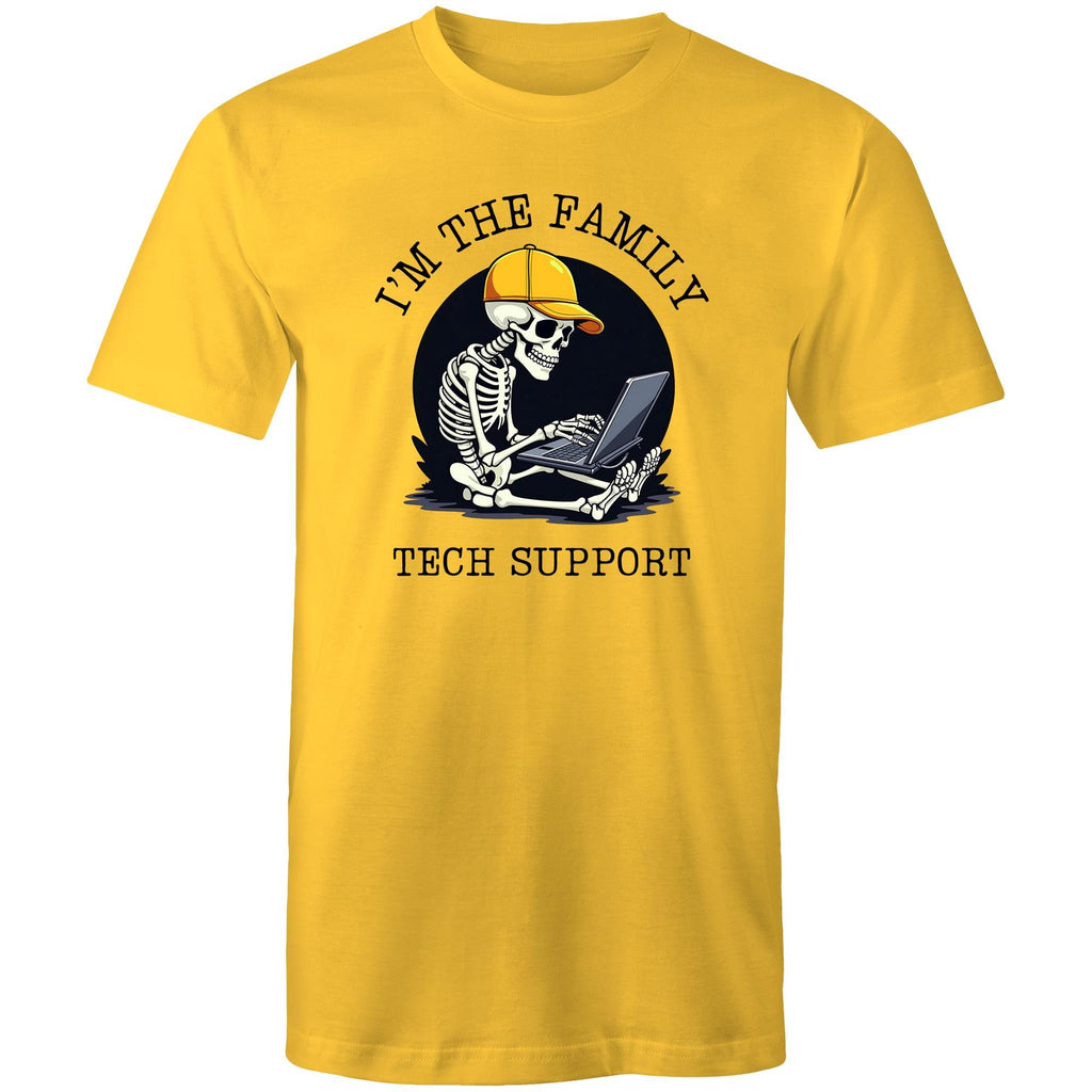 I'm The Family Tech Support - Mens T-Shirt Yellow Mens T-shirt Printed In Australia Tech