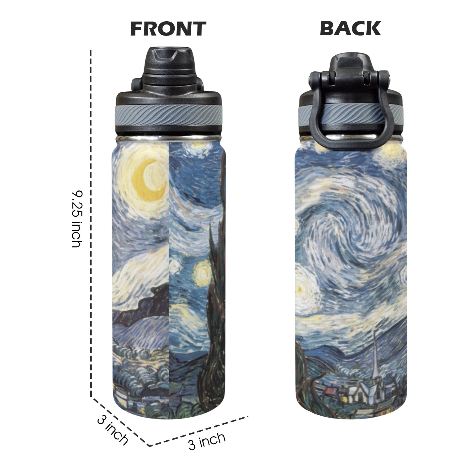 Starry Night - Insulated Water Bottle with Dual-Use Lid (18oz) Insulated Water Bottle with Dual-Use Lid (18oz) Printed Offshore