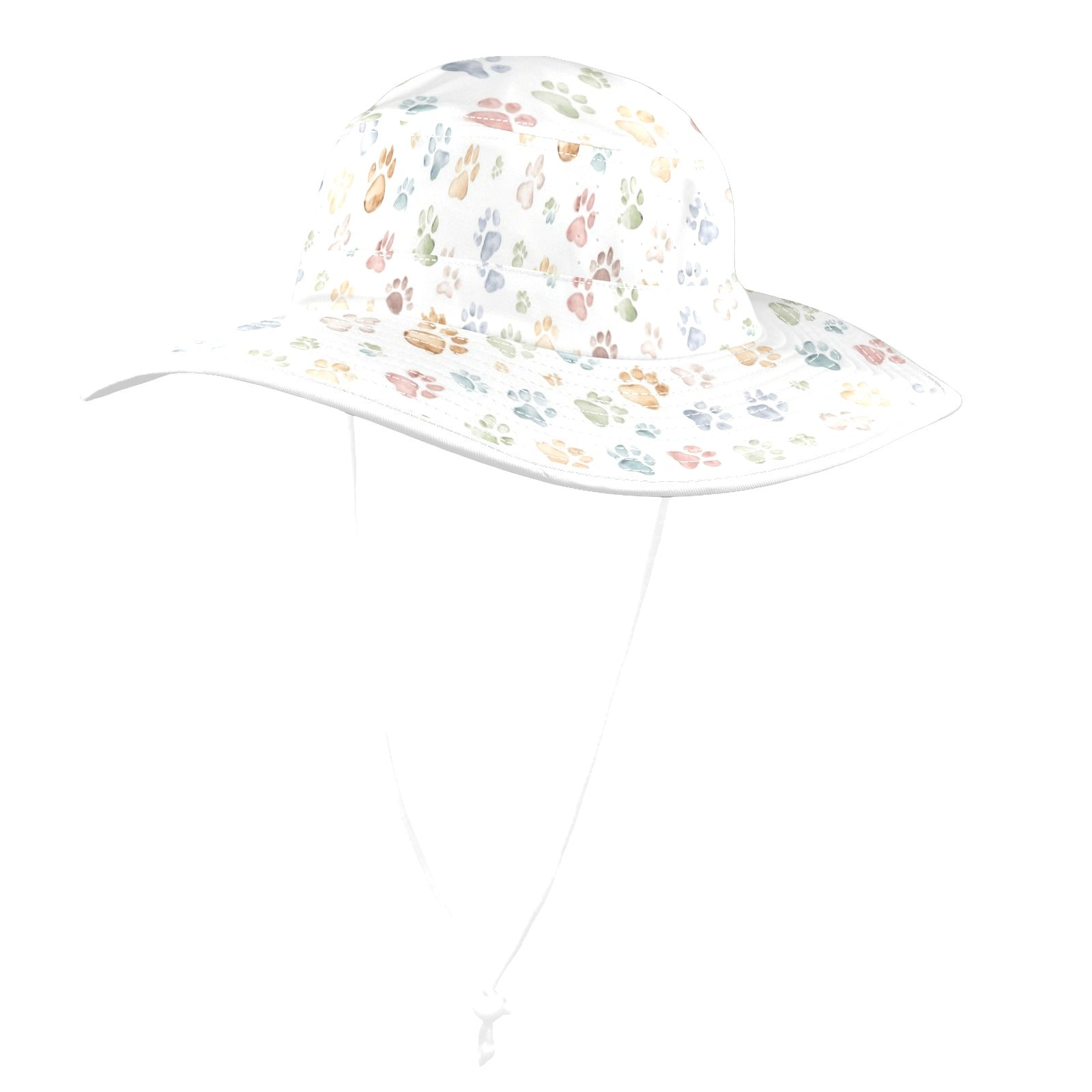 Paw Print Wide Brim Bucket Hat Wide Brim Bucket Hat animal Printed Offshore