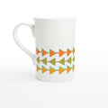 Retro Triangles - White 10oz Porcelain Slim Mug Default Title Porcelain Mug Globally Fulfilled Retro
