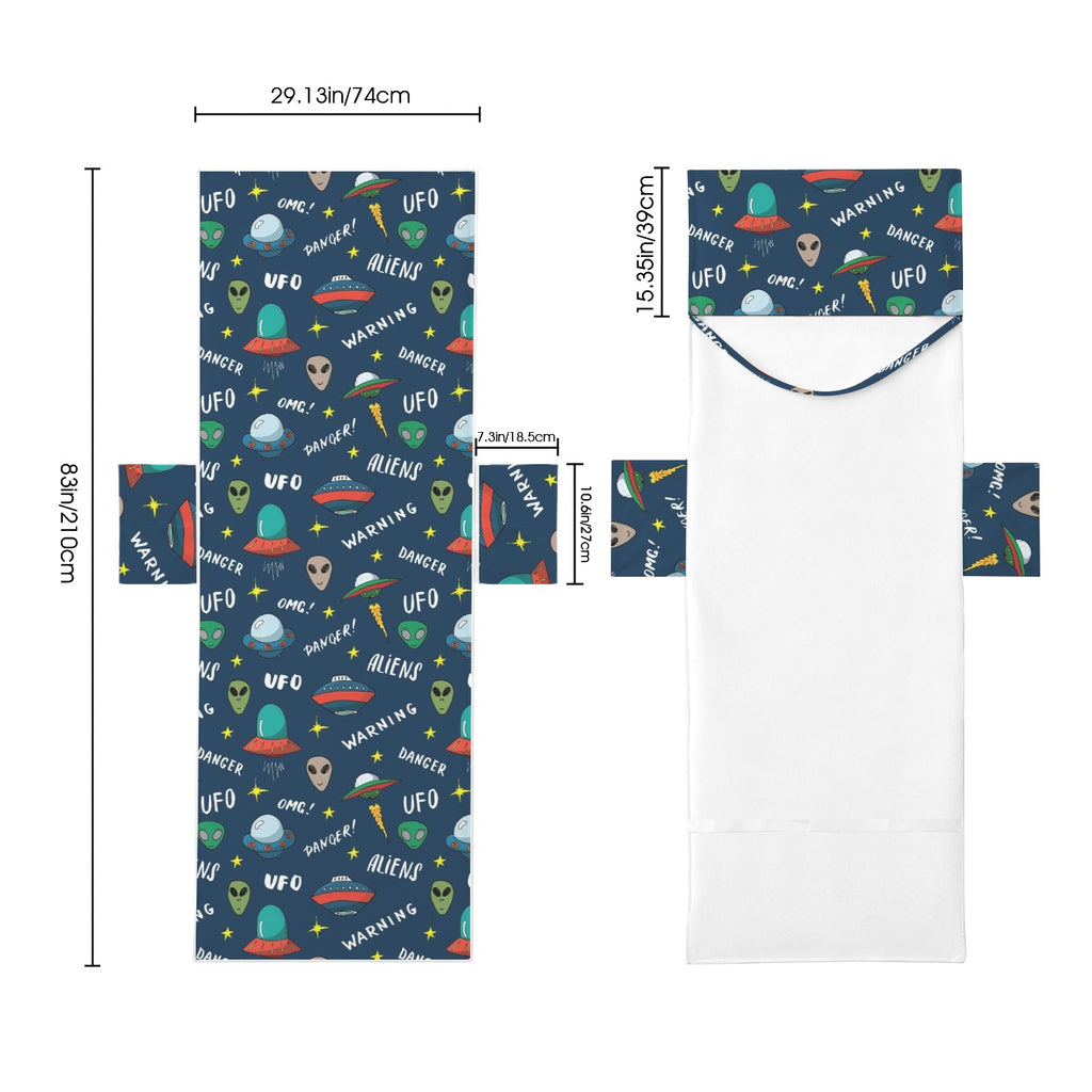 UFO's And Aliens Beach Chair Towel Cover with Side Pockets