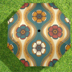 Vintage Floral - Semi-Automatic Foldable Umbrella (Model U12) Semi-Automatic Foldable Umbrella (U12)