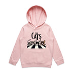 The Cats, Fab Four Crossing The Road - Kids Hoodie Pink Kids Hoodie animal Music Printed In Australia