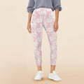 Pink Hawaiian Floral Women's High Waist Pockets Yoga Leggings 5XL Women's High Waist Pockets Yoga Leggings Plants Printed Offshore