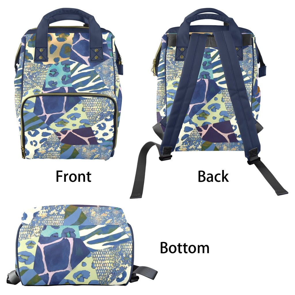 Animal Mosaic - Multi-Function Backpack, Nappy / Diaper Bag