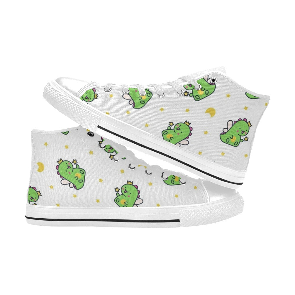 Dinosaur Fairy Women's High Top Canvas Shoes Womens Classic High Top Shoes Printed Offshore
