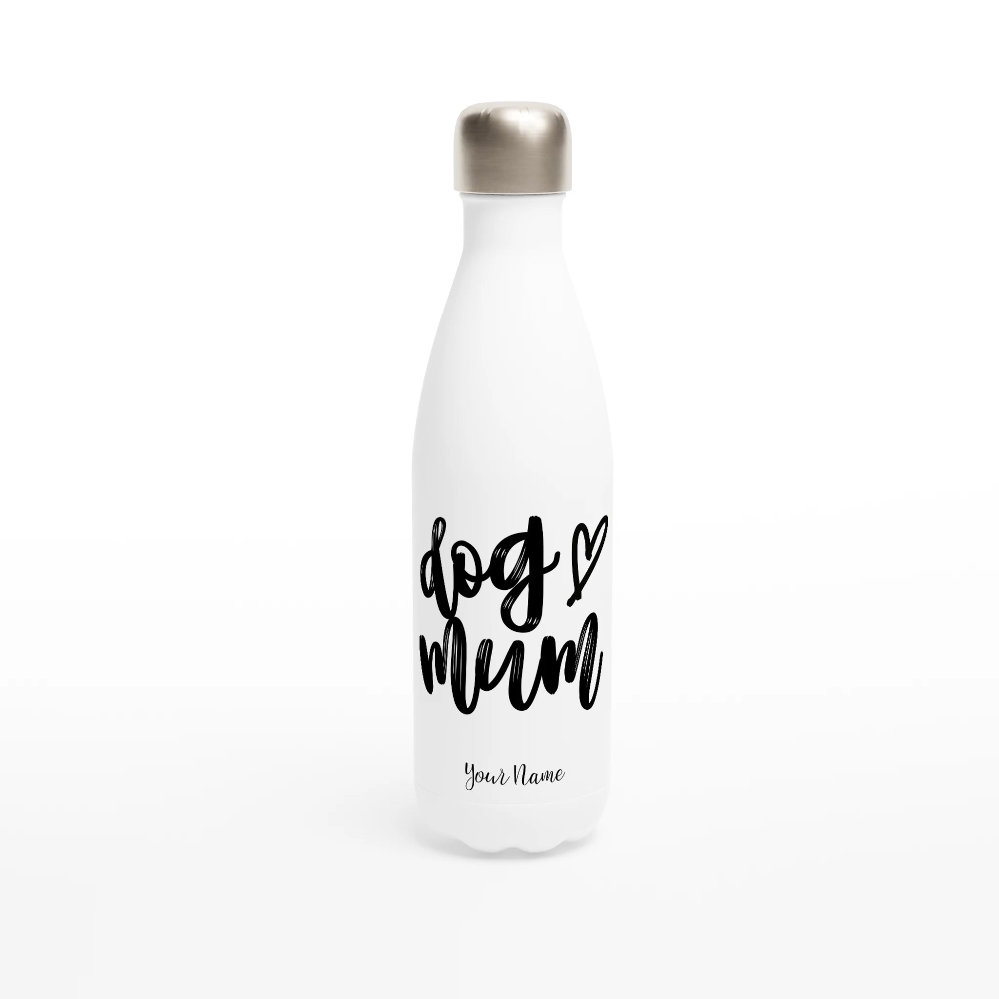 Personalised - Dog Mum - White 17oz Stainless Steel Water Bottle Default Title Personalised Water Bottle animal customise Globally Fulfilled Mum personalise