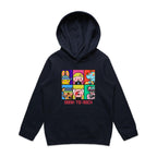 Born To Rock - Kids Hoodie Navy Kids Hoodie Printed In Australia