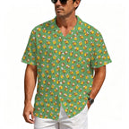 Busy Bees Men's Crinkle Hawaiian Shirt