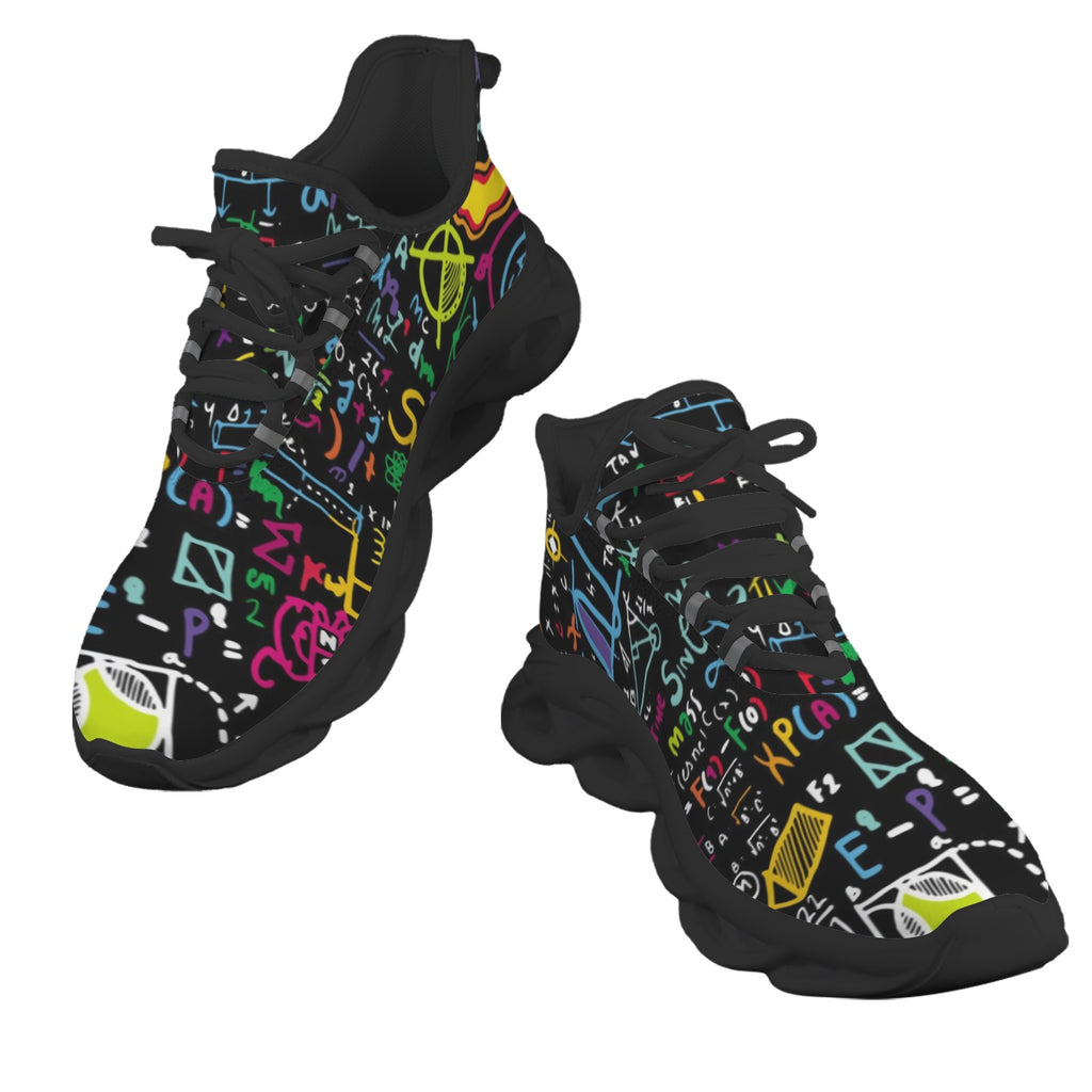 Colourful Maths Formulas Men's Twisted Sole Sneakers