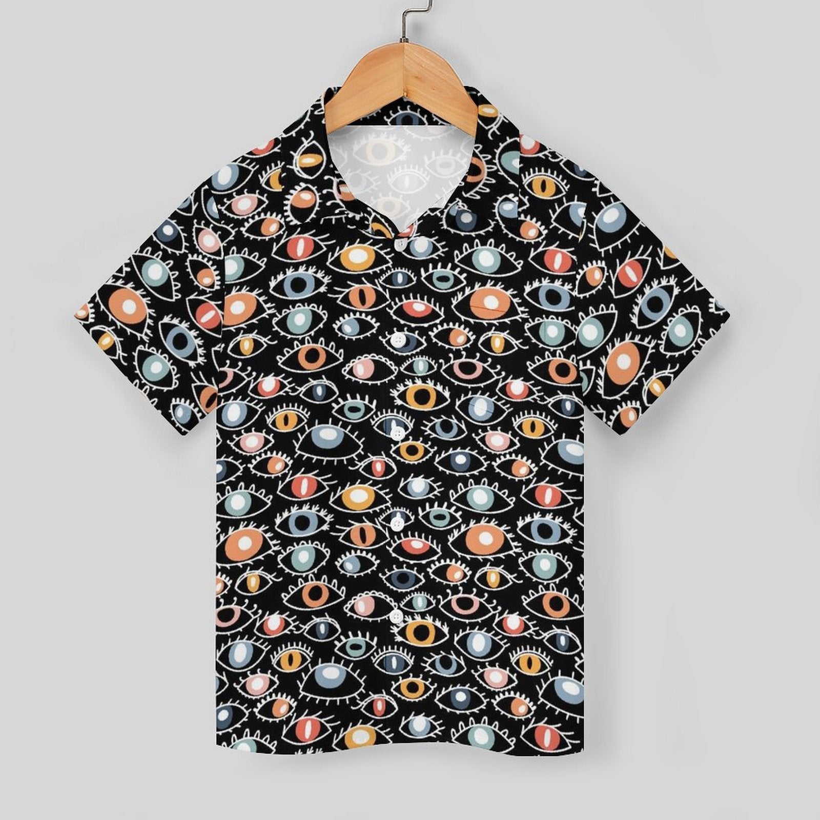 Eyes On Black Kids Youth Short Sleeve Button Up Shirt