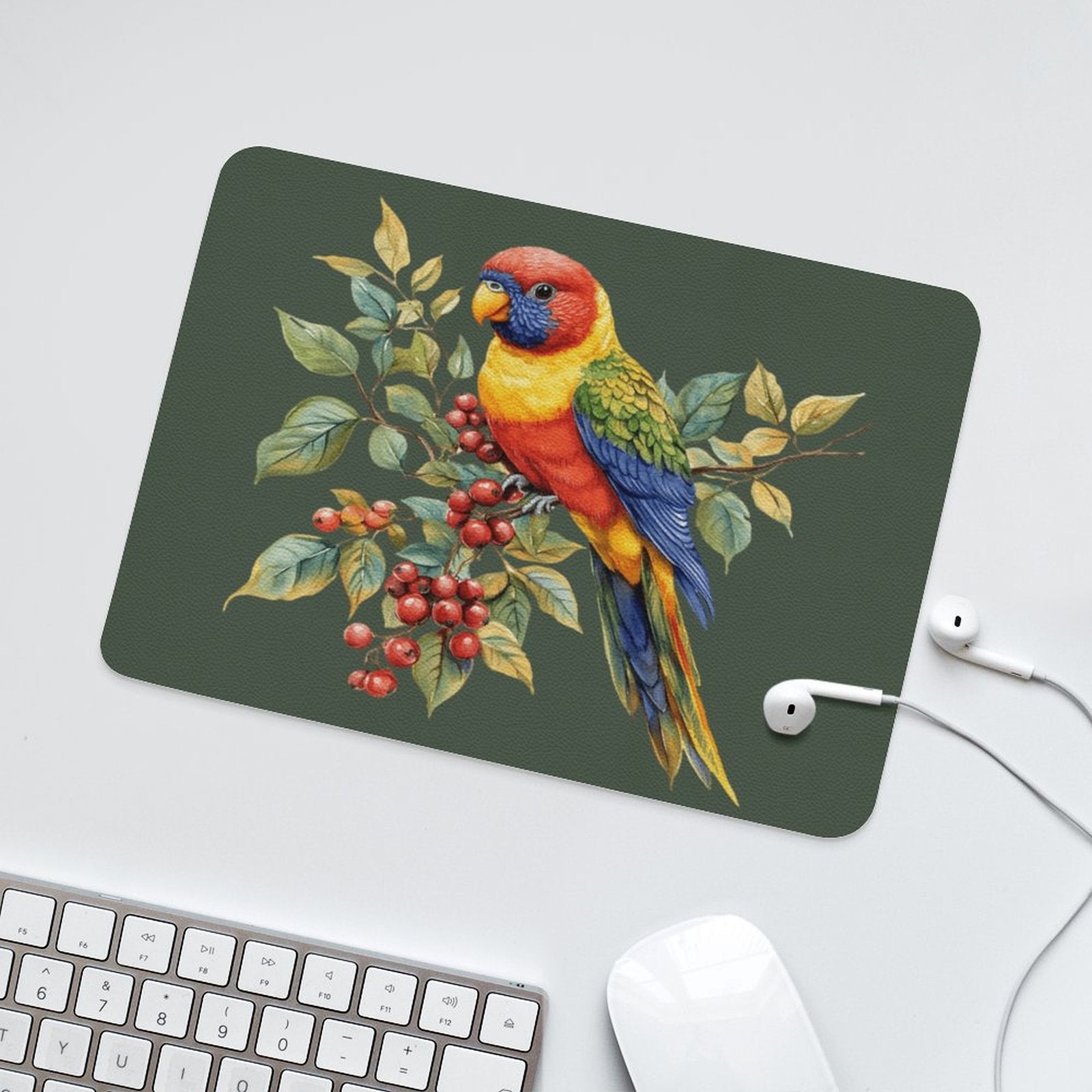 Lorikeet Leather Mouse Pad Leather Mouse Pad animal Printed Offshore