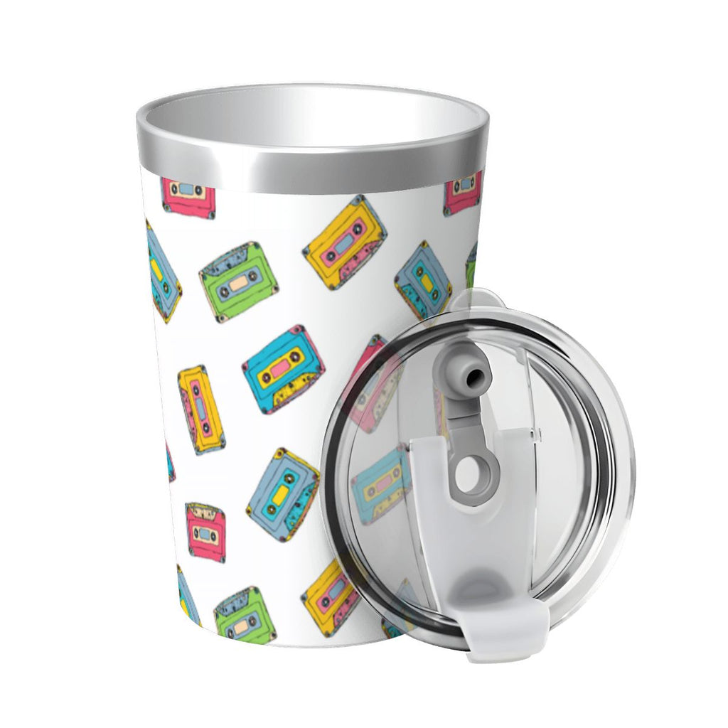 Colourful Cassettes Small Stainless Steel Travel Mug Cup 12oz/350ml
