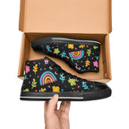 Rainbows And Flowers Women's High Top Canvas Shoes Womens Classic High Top Shoes Printed Offshore