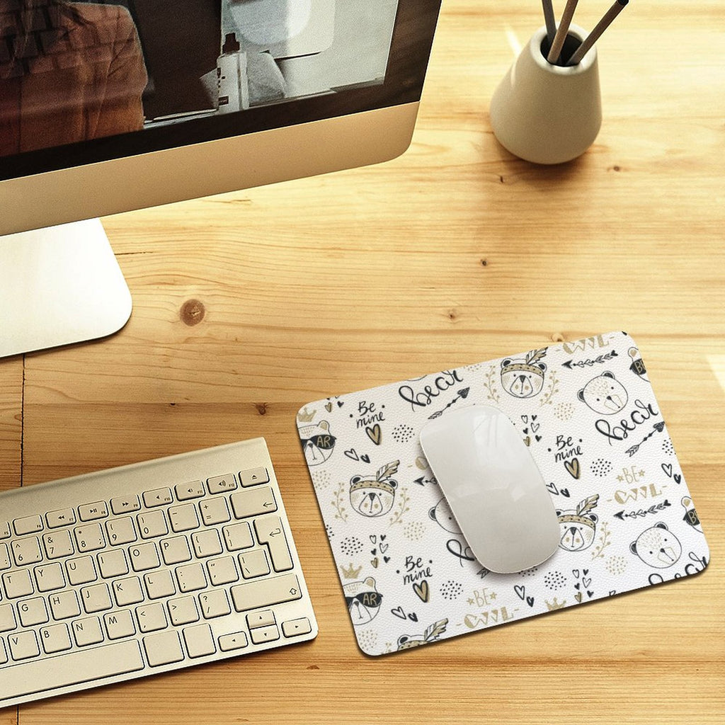 Bears Leather Mouse Pad Leather Mouse Pad animal Printed Offshore