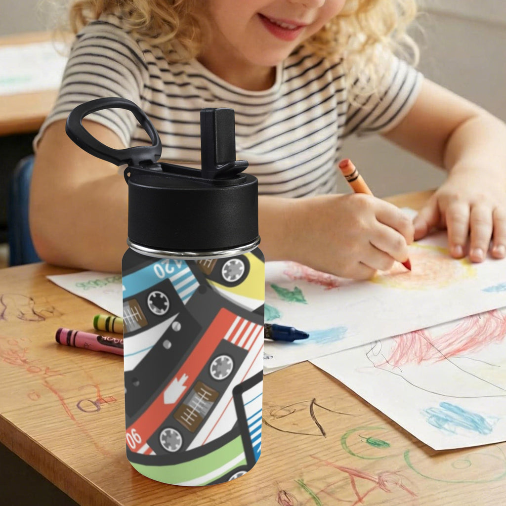 Cass 12oz Kids Water Bottle with Straw Lid