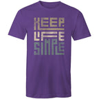 Keep Life Simple - Mens T-Shirt Purple Mens T-shirt Printed In Australia
