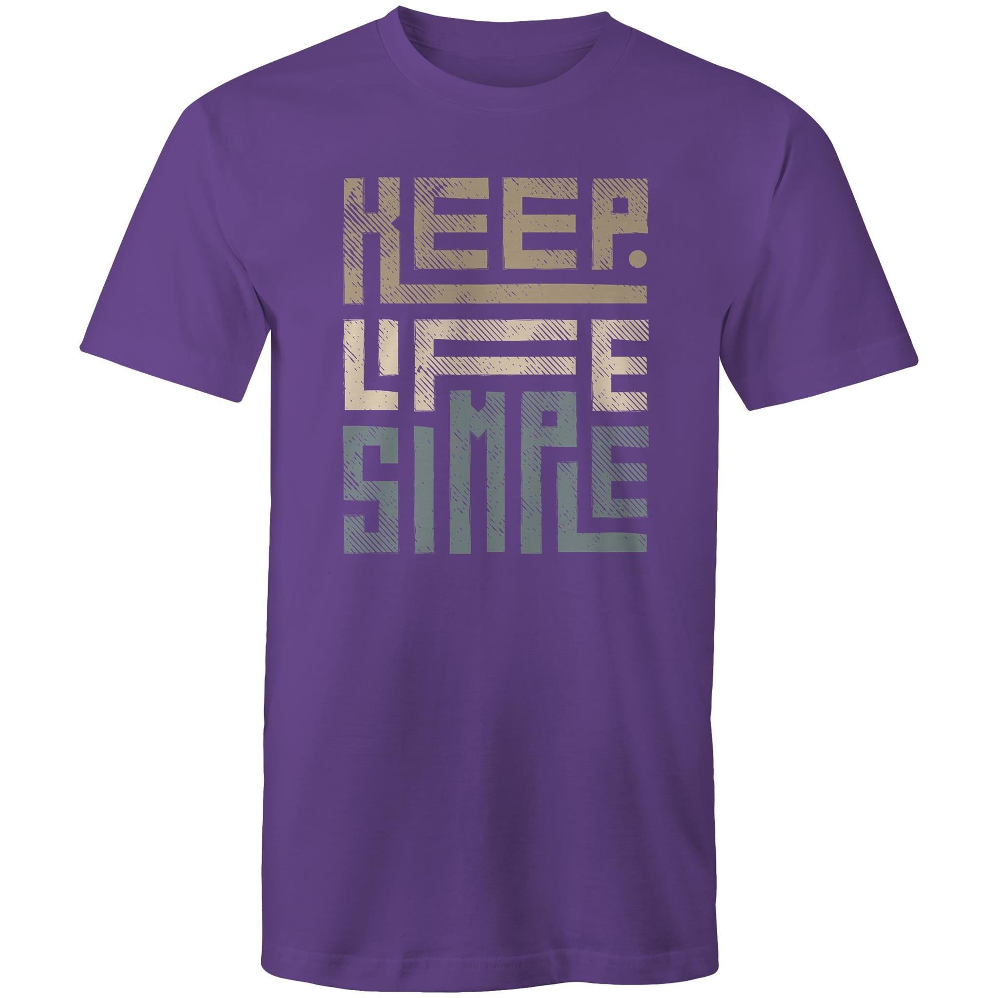 Keep Life Simple - Mens T-Shirt Purple Mens T-shirt Printed In Australia