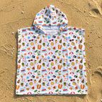 Beach Time Kid's Hooded Towel Poncho