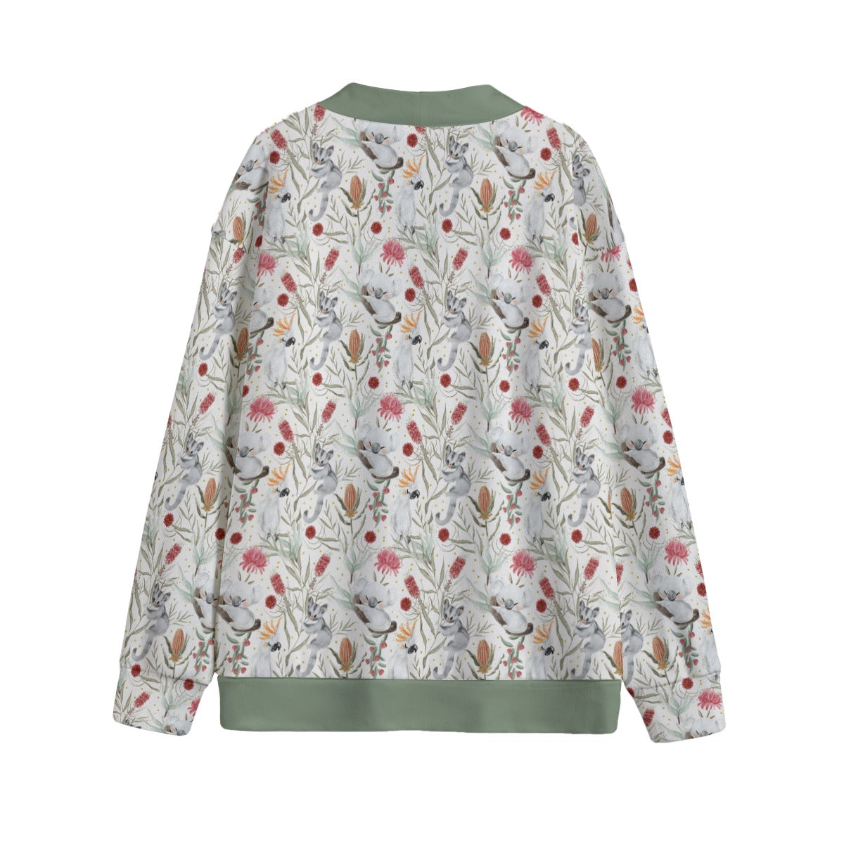 Australian Plants And Animals Unisex V-neck Cardigan With Button Closure