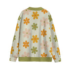 Cute Daisies Unisex V-neck Cardigan With Button Closure