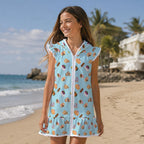 Classic Aussie Food Icons Girl's Hooded Beach Cover-Up