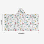 Quirky Dinosaurs Kids Wrap Hooded Towel Poncho