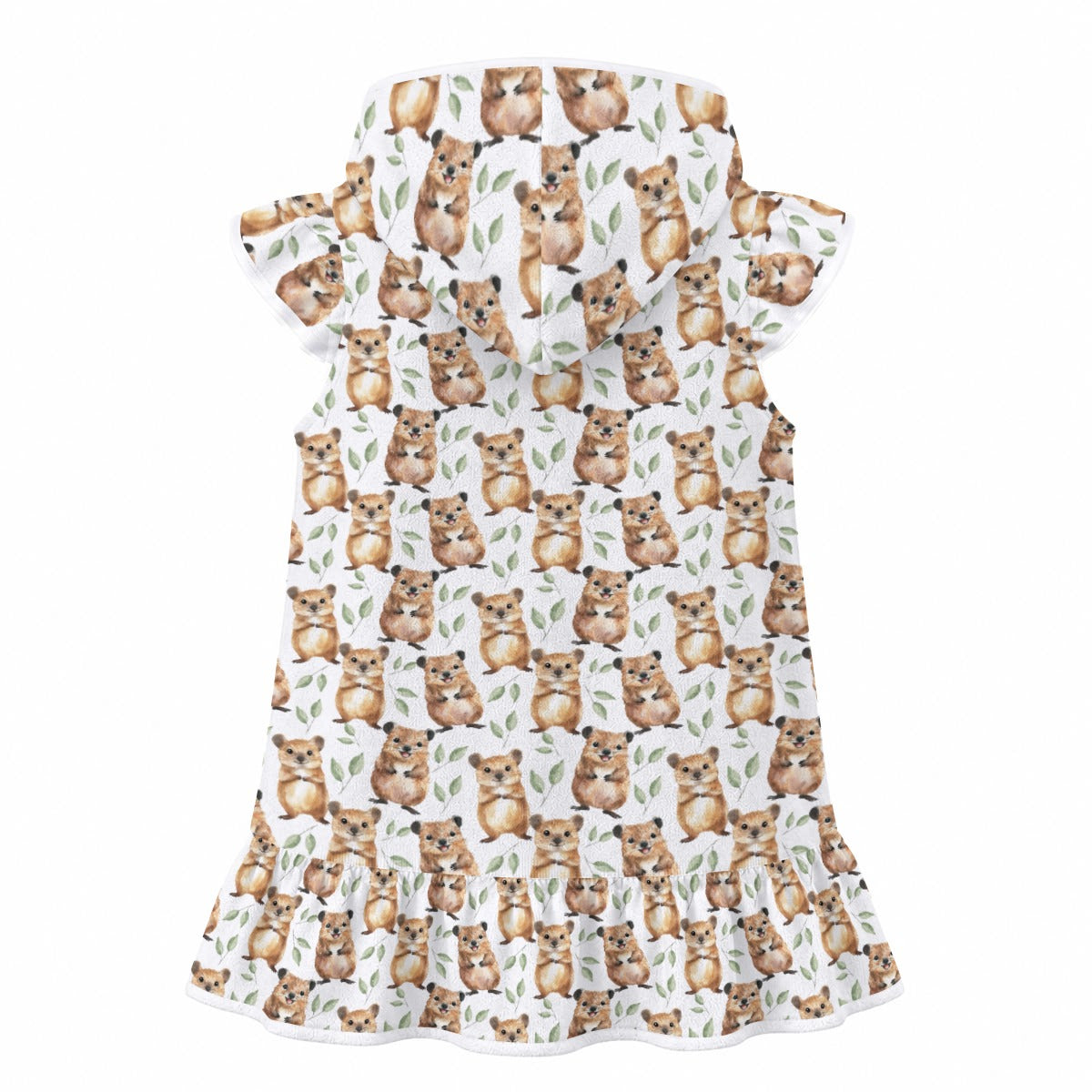 Quokkas Girl's Hooded Beach Cover-Up
