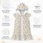 Kangaroos Girl's Hooded Beach Cover-Up