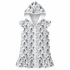 Astronauts And Rockets Girl's Hooded Beach Cover-Up