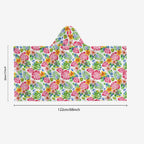 Bright Painted Tropical Kids Wrap Hooded Towel Poncho