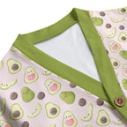 Avocado Love Unisex V-neck Cardigan With Button Closure