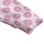 Pink Cat Doughnuts Unisex V-neck Cardigan With Button Closure