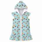 Classic Aussie Food Icons Girl's Hooded Beach Cover-Up