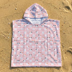 Pink Cats Kid's Hooded Towel Poncho